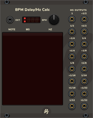 AS BPM to delay/hz calculator