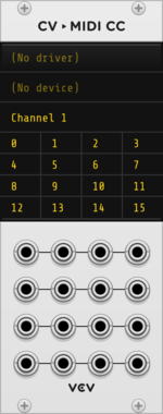 VCV CV to MIDI CC