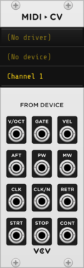 VCV MIDI to CV