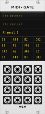 VCV MIDI to Gate