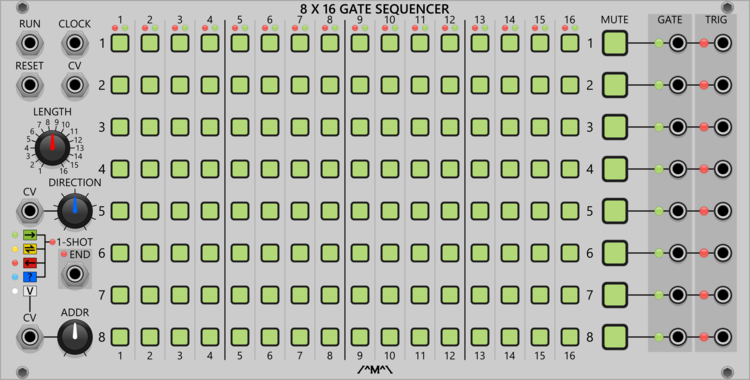 Count Modula 8 x 16 Gate Sequencer