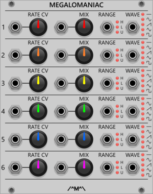 Count Modula Megalomaniac - Hyper Maniacal LFO CV Expander