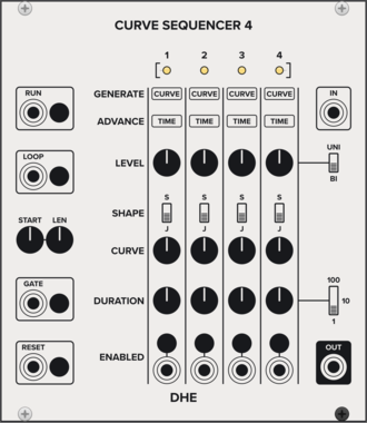 VCV Library - DHE Modules Curve Sequencer 4