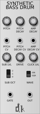 SV Modular Synthetic Bass Drum