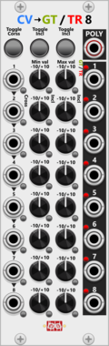 Infinite-Noise CV to Gate/Trigger 8