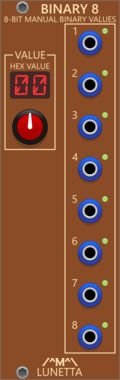 Lunetta Modula 8-bit manual binary values