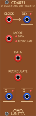 Lunetta Modula CD4031 64 Stage Static Shift Register