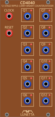 Lunetta Modula CD4040 12-Stage Ripple-Carry Binary Counter/Divider
