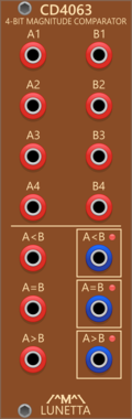 Lunetta Modula CD4063 4-Bit Magnitude Comparator