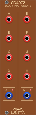 Lunetta Modula CD4072 Dual 4-Input OR Gate
