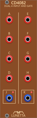 Lunetta Modula CD4082 Dual 4-Input AND Gate