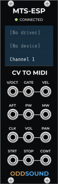 ODDSound MTS-ESP CV To MIDI