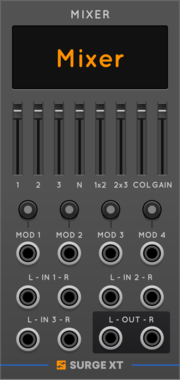 Surge XT Mixer with Sliders