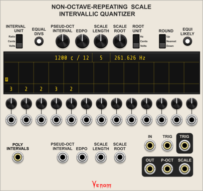 Venom Non-Octave-Repeating Scale Intervallic Quantizer