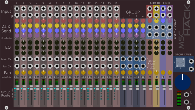 mscHack MIX 16 Channel, 4 groups