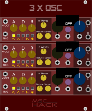 mscHack OSC 3 Channel