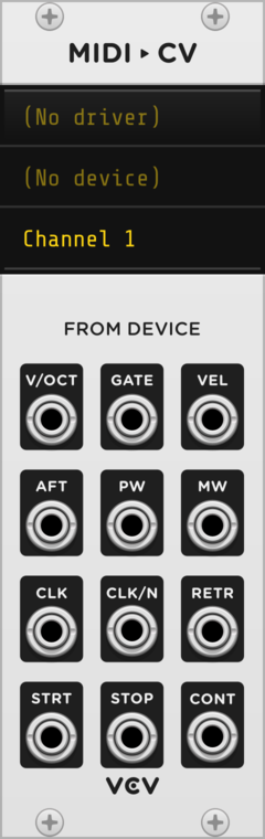 VCV MIDI to CV