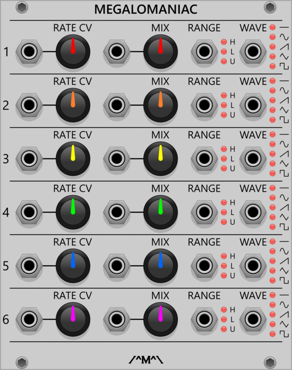 Count Modula Megalomaniac - Hyper Maniacal LFO CV Expander