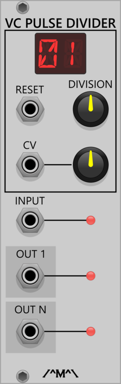 Count Modula Voltage Controlled Pulse Divider