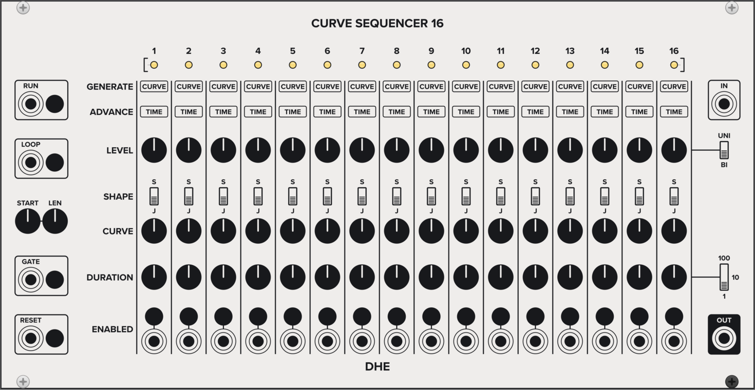 DHE Modules Curve Sequencer 16