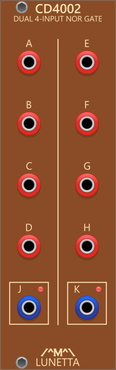 Lunetta Modula CD4002 Dual 4-Input NOR Gate