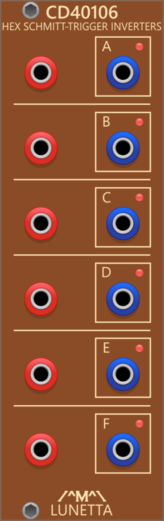 Lunetta Modula CD40106 Hex Schmitt-Trigger Inverters