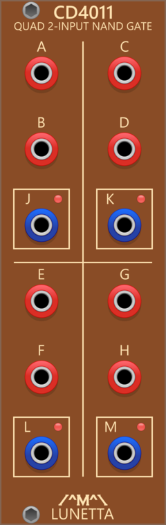 Lunetta Modula CD4011 Quad 2-Input NAND Gate