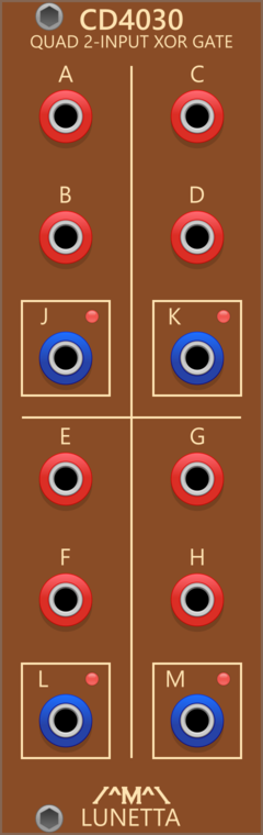 Lunetta Modula CD4030 Quad 2-Input XOR Gate