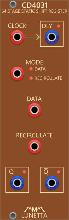 Lunetta Modula CD4031 64 Stage Static Shift Register