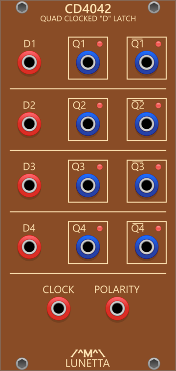 Lunetta Modula CD4042 Quad Clocked "D" Latch