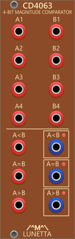 Lunetta Modula CD4063 4-Bit Magnitude Comparator