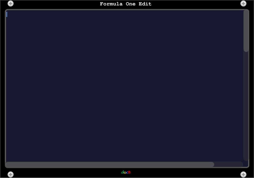 docB FormulaOneEdit